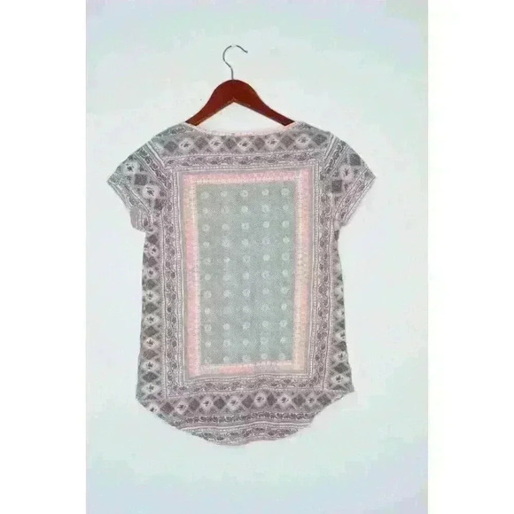 Lucky Brand Casual Relaxed Fit Boho Preppy Y2K Moto Western Women's Top Size S/P - Picture 4 of 14